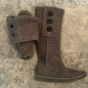UGG Brown Knit Winter Boots